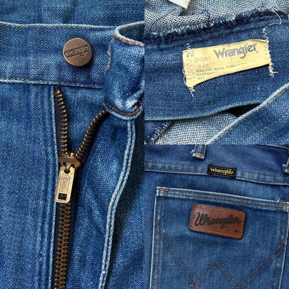 70s vintage highwaisted flare Wrangler jeans Ideal Zipper faded bootcut western. - Picture 6 of 6